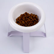 Creative Anti-Slip Cat Feeding Bowl with Iron Stand, 2-in-1 Pet Food/Water Feeder
