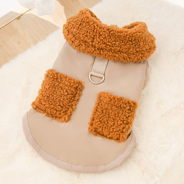 Korean-style Coffee Sweater for Small Pets, ideal for Autumn & Winter